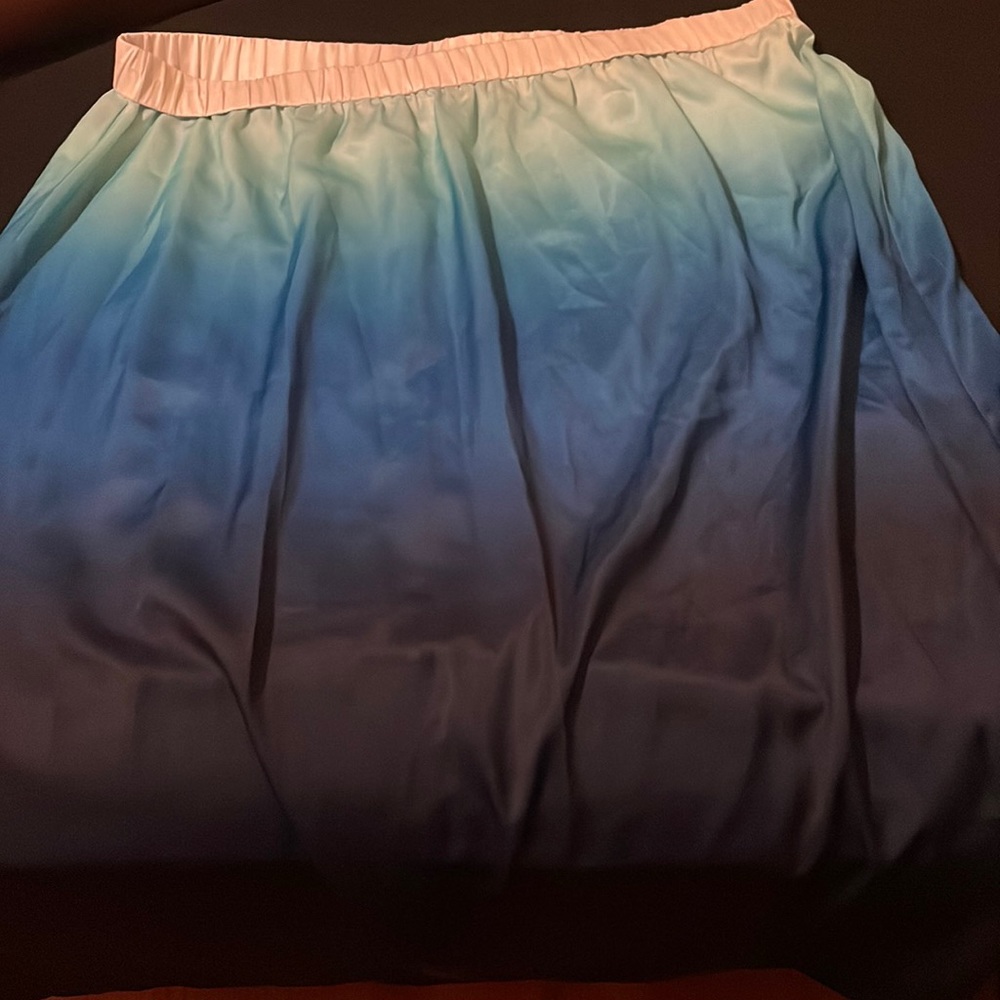 Multi-colored blue skirt
